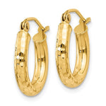 Lade das Bild in den Galerie-Viewer, 14K Yellow Gold Diamond Cut Classic Round Hoop Earrings 15mm x 3mm
