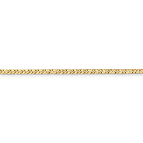 14K Yellow Gold 2mm Franco Bracelet Anklet Choker Necklace Pendant Chain