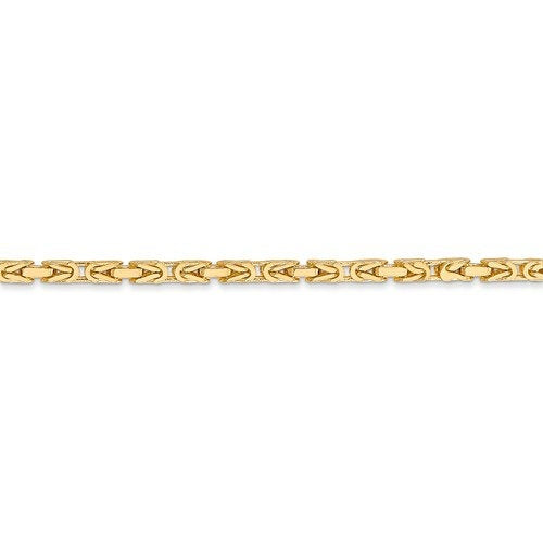 14K Yellow Gold 2mm Byzantine Bracelet Anklet Choker Necklace Pendant Chain