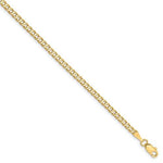 Загрузить изображение в средство просмотра галереи, 14k Yellow Gold 2.3mm Beveled Curb Link Bracelet Anklet Necklace Pendant Chain
