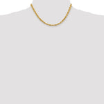 이미지를 갤러리 뷰어에 로드 , 14k Yellow Gold 5.5mm Diamond Cut Rope Bracelet Anklet Choker Necklace Pendant Chain
