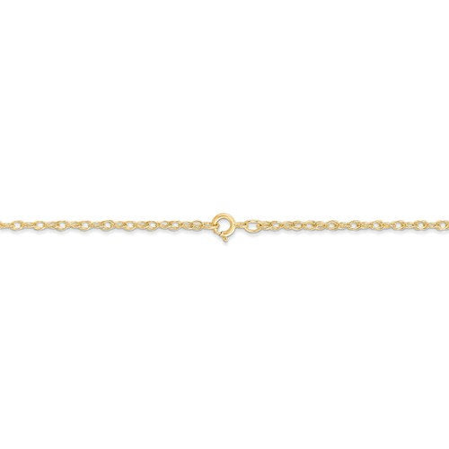 14K Yellow Gold 1.35mm Cable Rope Bracelet Anklet Choker Necklace Pendant Chain