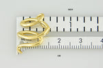 Carregar imagem no visualizador da galeria, 14k Yellow Gold Initial Letter M Cursive Chain Slide Pendant Charm
