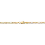 Load image into Gallery viewer, 14K Yellow Gold 3mm Flat Figaro Bracelet Anklet Choker Necklace Pendant Chain
