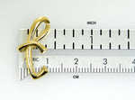 Carica l&#39;immagine nel visualizzatore di Gallery, 14k Yellow Gold Initial Letter T Cursive Chain Slide Pendant Charm
