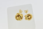 Kép betöltése a galériamegjelenítőbe: 14k Yellow Gold 12mm Classic Love Knot Stud Post Earrings
