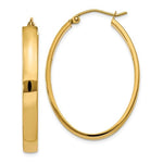 Cargar imagen en el visor de la galería, 14k Yellow Gold Classic Large Oval Hoop Earrings
