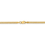 Carica l&#39;immagine nel visualizzatore di Gallery, 14k Yellow Gold 2.3mm Beveled Curb Link Bracelet Anklet Necklace Pendant Chain
