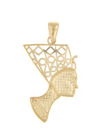 Charger l&#39;image dans la galerie, 14k Yellow Gold Egyptian Nefertiti Pendant Charm

