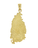 Kép betöltése a galériamegjelenítőbe: 14k Yellow Gold St. Lucia Island Map Travel Pendant Charm
