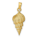 Load image into Gallery viewer, 14K Yellow Gold Conch Shell Seashell Ocean Sea Life Pendant Charm
