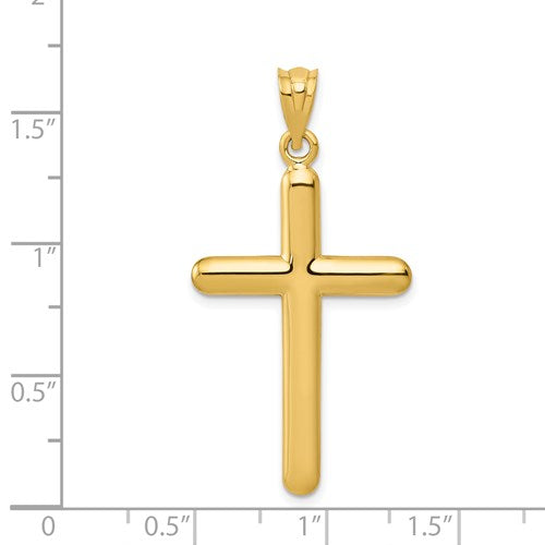 14k Yellow Gold Cross Pendant Charm