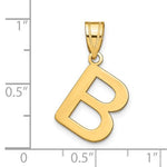 Załaduj obraz do przeglądarki galerii, 14K Yellow Gold Uppercase Initial Letter B Block Alphabet Pendant Charm
