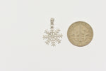 Kép betöltése a galériamegjelenítőbe: 14k White Gold Snowflake 3D Pendant Charm
