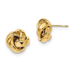 Indlæs billede til gallerivisning 14k Yellow Gold 12mm Classic Love Knot Stud Post Earrings
