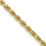 Indlæs billede til gallerivisning 10k Yellow Gold 2.25mm Diamond Cut Rope Bracelet Anklet Choker Necklace Pendant Chain
