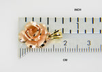 이미지를 갤러리 뷰어에 로드 , 14k Gold Two Tone Small Rose Flower Pendant Charm

