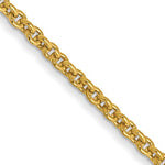 將圖片載入圖庫檢視器 14k Yellow Gold 1.5mm Round Open Link Cable Bracelet Anklet Choker Necklace Pendant Chain
