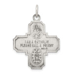 画像をギャラリービューアに読み込む, Sterling Silver Cruciform Cross Four Way Medal Antique Style Pendant Charm
