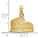 Cargar imagen en el visor de la galería, 14K Yellow Gold Colosseum Rome Italy Pendant Charm
