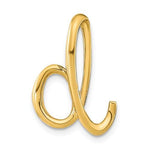 이미지를 갤러리 뷰어에 로드 , 14k Yellow Gold Initial Letter D Cursive Chain Slide Pendant Charm
