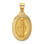 Carregar imagem no visualizador da galeria, 14k Yellow Gold Blessed Virgin Mary Miraculous Medal Pendant Charm
