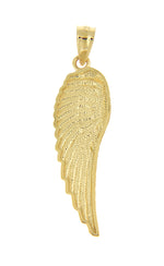Загрузить изображение в средство просмотра галереи, 14k Yellow Gold Angel Wing Pendant Charm
