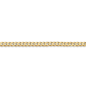 14K Yellow Gold 3mm Open Concave Curb Bracelet Anklet Choker Necklace Pendant Chain