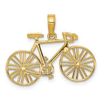 Carregar imagem no visualizador da galeria, 14k Yellow Gold Bicycle Pendant Charm
