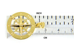 Carica l&#39;immagine nel visualizzatore di Gallery, 14k Yellow Gold Nautical Compass Medallion Pendant Charm
