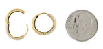 Загрузить изображение в средство просмотра галереи, 14k Yellow Gold and Rhodium Classic Hinged Hoop Huggie Earrings
