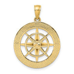 Charger l&#39;image dans la galerie, 14k Yellow Gold Nautical Compass Medallion Pendant Charm
