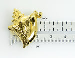 Kép betöltése a galériamegjelenítőbe: 14k Yellow Gold Large Conch Shell Seashell 3D Pendant Charm
