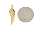 Φόρτωση εικόνας στο εργαλείο προβολής Συλλογής, 14k Yellow Gold Angel Wing Pendant Charm
