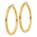 Загрузить изображение в средство просмотра галереи, 14K Yellow Gold 50mm Square Tube Round Hollow Hoop Earrings
