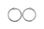 Kép betöltése a galériamegjelenítőbe: Sterling Silver Classic Round Endless Hoop Non Pierced Clip On Earrings 18mm x 2.5mm
