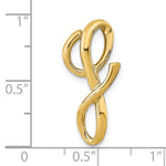 画像をギャラリービューアに読み込む, 14k Yellow Gold Initial Letter G Cursive Chain Slide Pendant Charm
