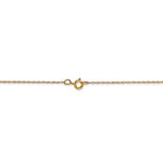 Carica l&#39;immagine nel visualizzatore di Gallery, 14k Yellow Gold 0.50mm Thin Cable Rope Necklace Pendant Chain
