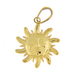Indlæs billede til gallerivisning 14k Yellow Gold Celestial Sun Pendant Charm
