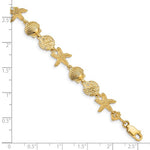 Φόρτωση εικόνας στο εργαλείο προβολής Συλλογής, 14k Yellow Gold Sand Dollar Seashell Scallop Conch Shell Starfish Ocean Sea Beach Bracelet
