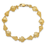 Cargar imagen en el visor de la galería, 14k Yellow Gold Seashell Conch Shell Ocean Sea Beach Bracelet
