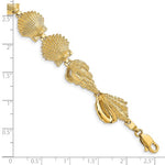 이미지를 갤러리 뷰어에 로드 , 14k Yellow Gold Seashell Shell Conch Scallop Sea Ocean Beach Bracelet
