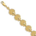 Carregar imagem no visualizador da galeria, 14k Yellow Gold Seashell Shell Ocean Sea Beach Bracelet
