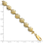 이미지를 갤러리 뷰어에 로드 , 14k Yellow Gold Sand Dollar Starfish Ocean Sea Beach Bracelet

