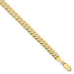 Charger l&#39;image dans la galerie, 14k Yellow Gold 5.75mm Beveled Curb Link Bracelet Anklet Necklace Pendant Chain
