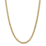 Indlæs billede til gallerivisning 14k Yellow Gold 5.75mm Beveled Curb Link Bracelet Anklet Necklace Pendant Chain

