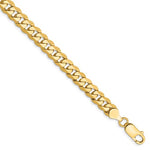 Загрузить изображение в средство просмотра галереи, 14k Yellow Gold 6.75mm Beveled Curb Link Bracelet Anklet Necklace Pendant Chain
