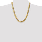 Carregar imagem no visualizador da galeria, 14k Yellow Gold 9.5mm Beveled Curb Link Bracelet Anklet Necklace Pendant Chain
