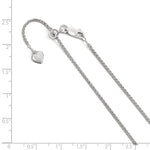 Lataa kuva Galleria-katseluun, Sterling Silver 1.5mm Spiga Wheat Necklace Pendant Chain Adjustable
