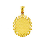 이미지를 갤러리 뷰어에 로드 , 14k Yellow Gold Virgo Zodiac Horoscope Oval Pendant Charm - [cklinternational]
